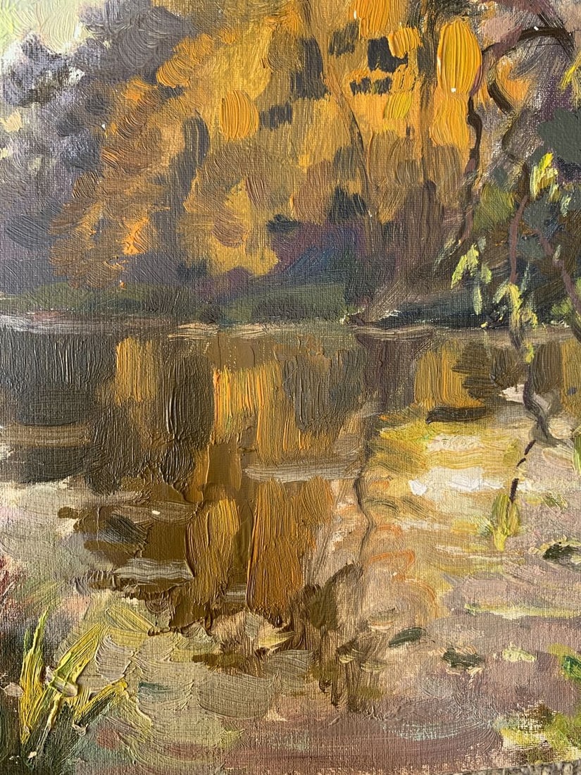 Oil painting Evening landscape Batrakov Vladimir Grigorievich - 7