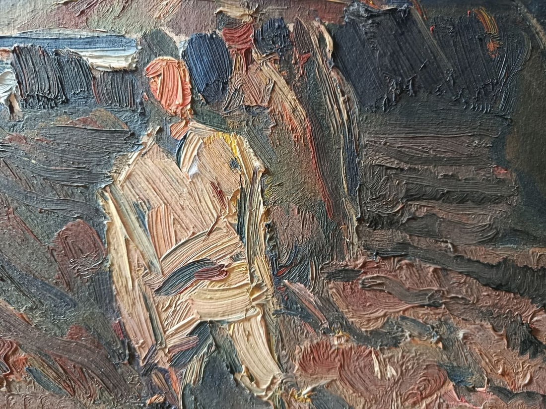 Oil painting We'll come back home again Unknown artist - 5