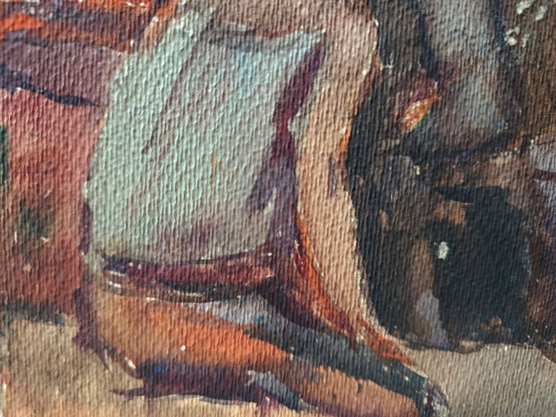 Watercolor painting An evening in company Unknown artist - 7