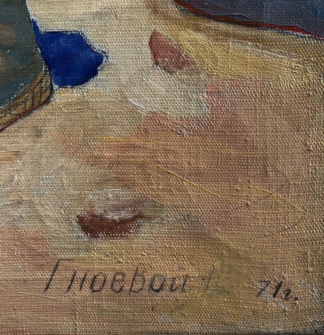 Oil painting Military camp Serhiy Gnoyovy - 6