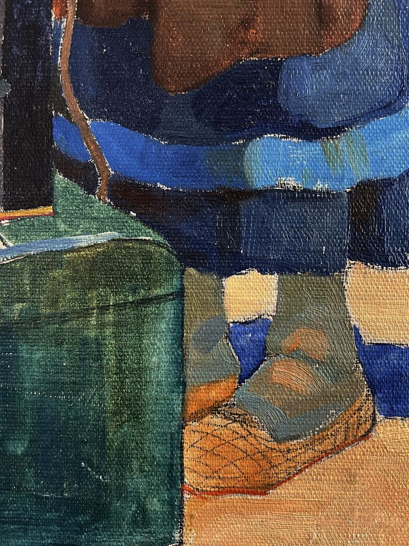 Oil painting Military camp Serhiy Gnoyovy - 7