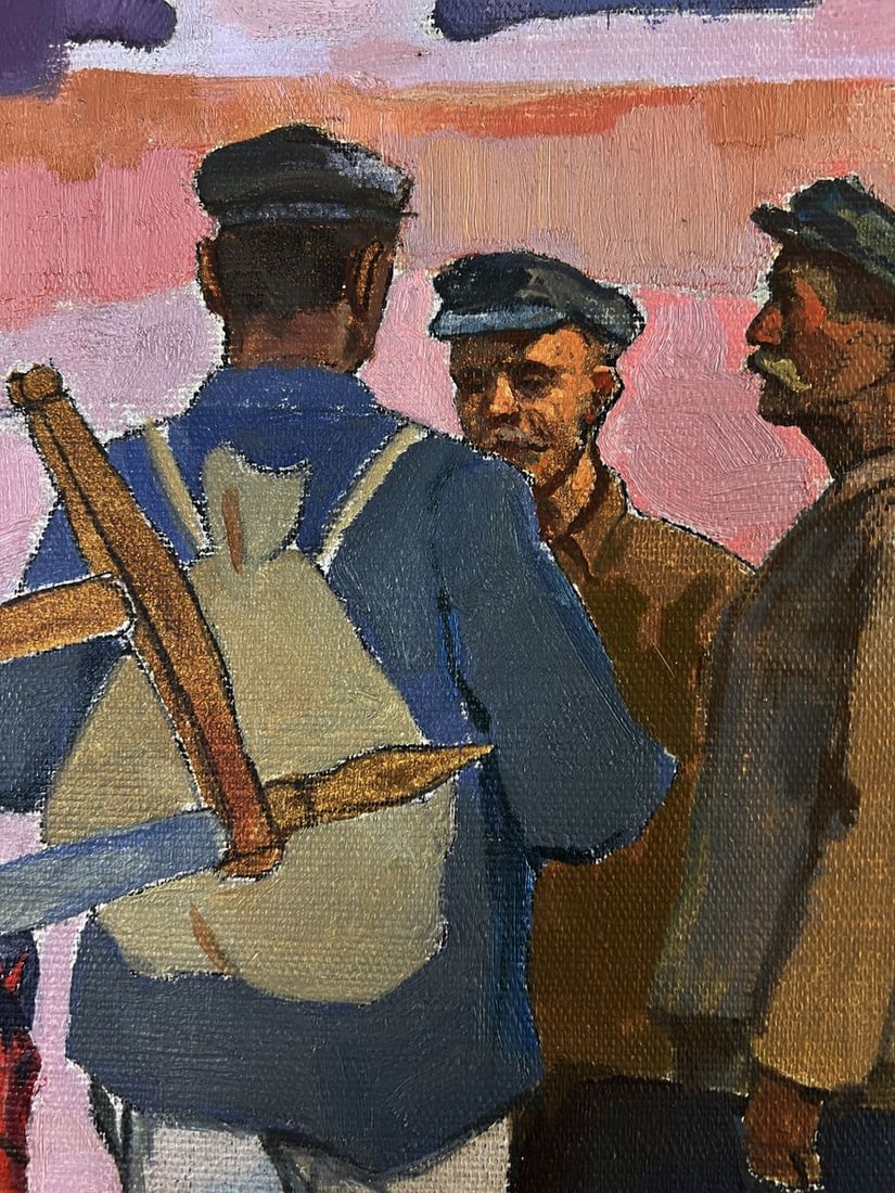 Oil painting Military camp Serhiy Gnoyovy - 9