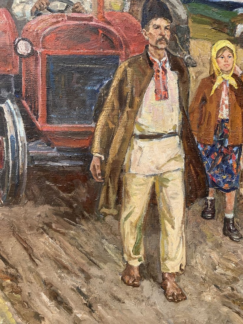 Oil painting First tractor Weissburg Efim Efimovich - 5