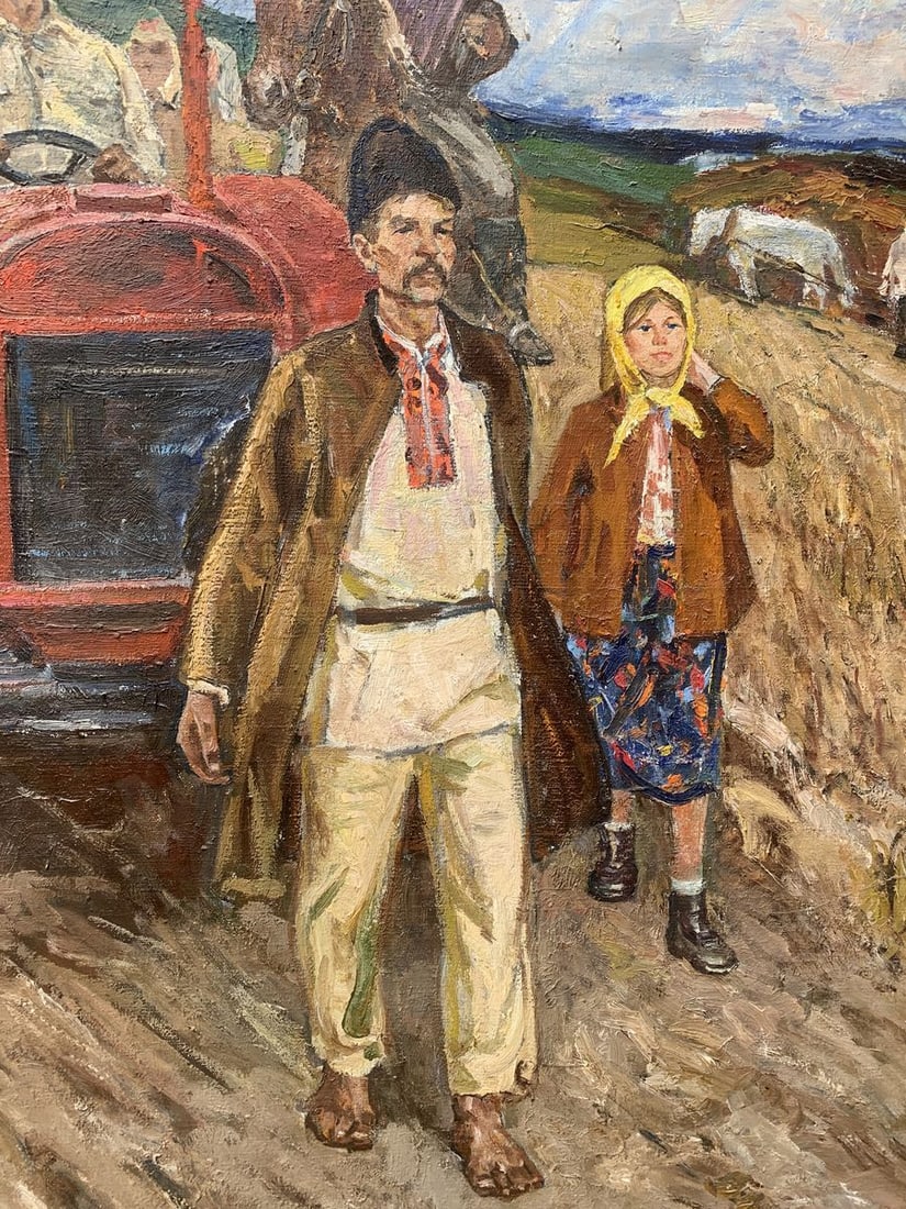 Oil painting First tractor Weissburg Efim Efimovich - 7