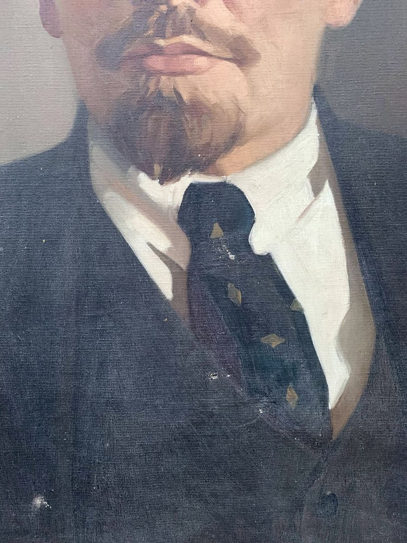 Social realism oil painting Portrait of Lenin Unknown artist - 4