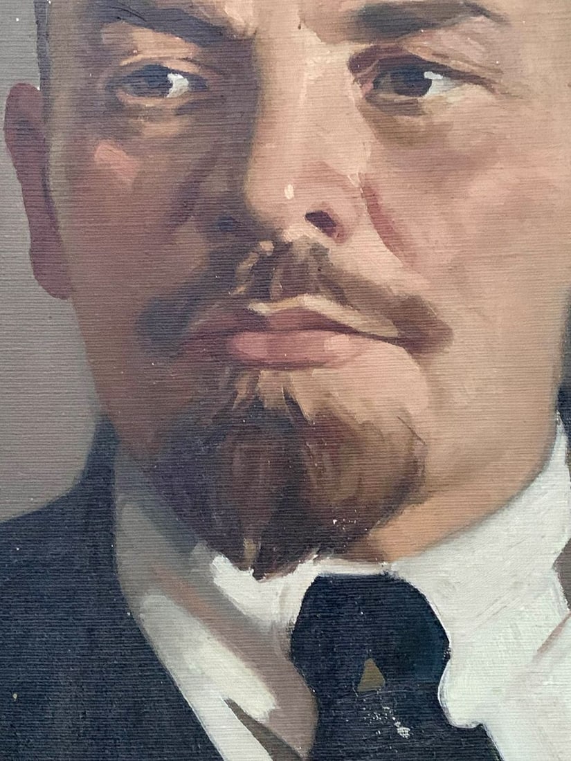 Social realism oil painting Portrait of Lenin Unknown artist - 5