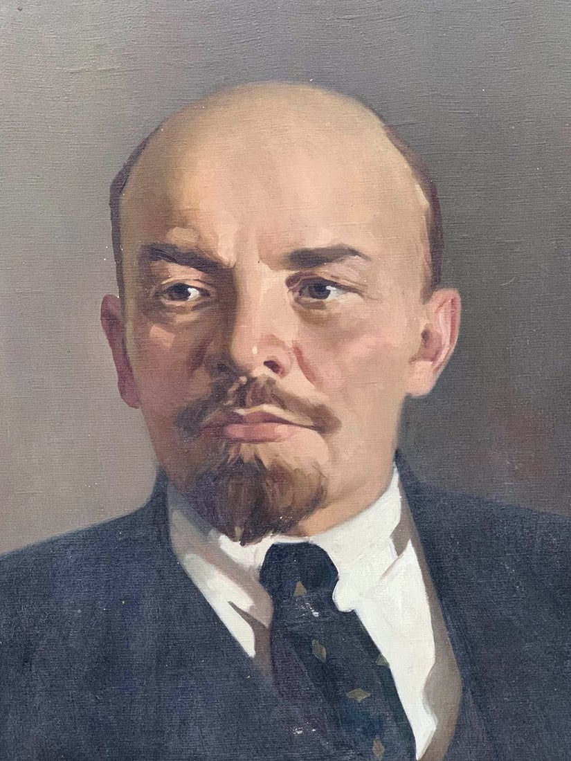 Social realism oil painting Portrait of Lenin Unknown artist - 6
