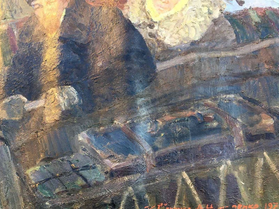 Social realism oil painting Goodbye Shusha Berkuta Kommunar Savelievich Nikolenko Alexander - 10