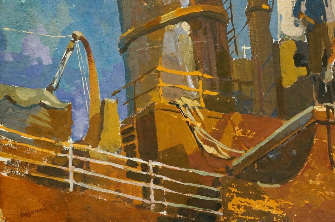 Oil painting Sailors go Kordonsky Martin-Vigdor Leibovich - 2