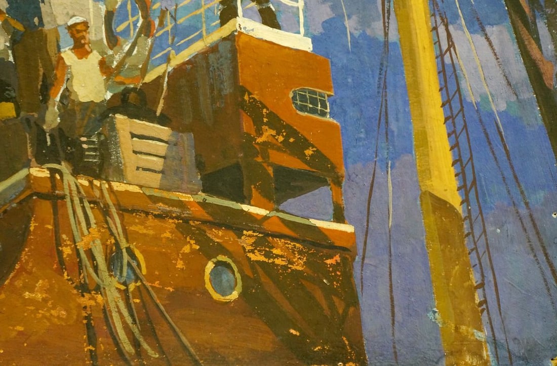 Oil painting Sailors go Kordonsky Martin-Vigdor Leibovich - 5