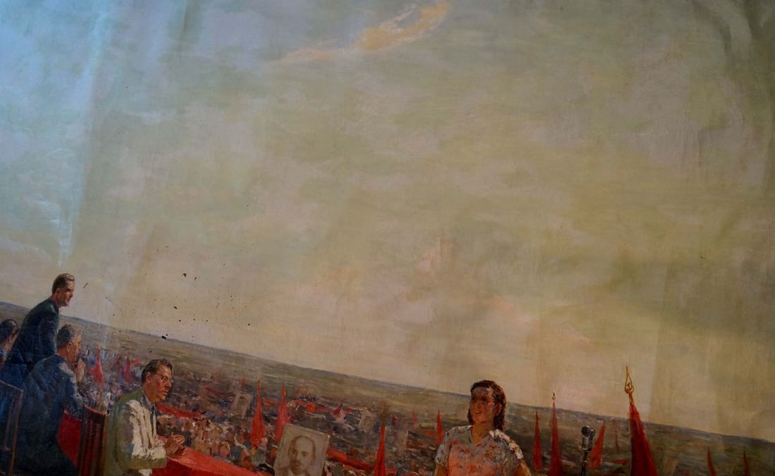 Oil painting Rally of people Pyotr Kuzmich Stolyarenko - 4