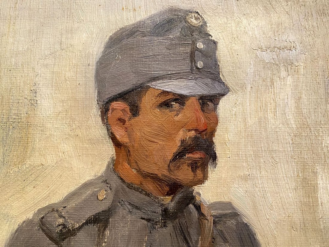 Oil painting Hungarian soldier Ivan Alekseevich Vladimirov - 8