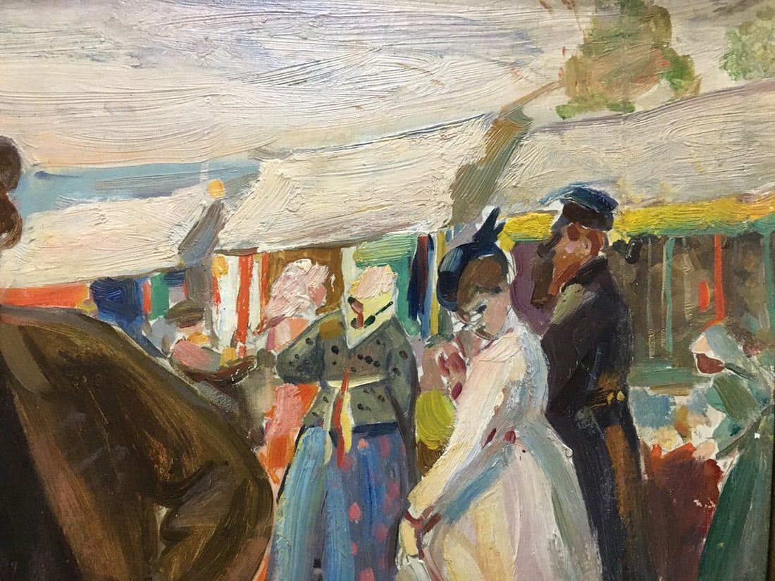 Oil painting Portrait of men at the market Gantman Moses Faybovich - 4