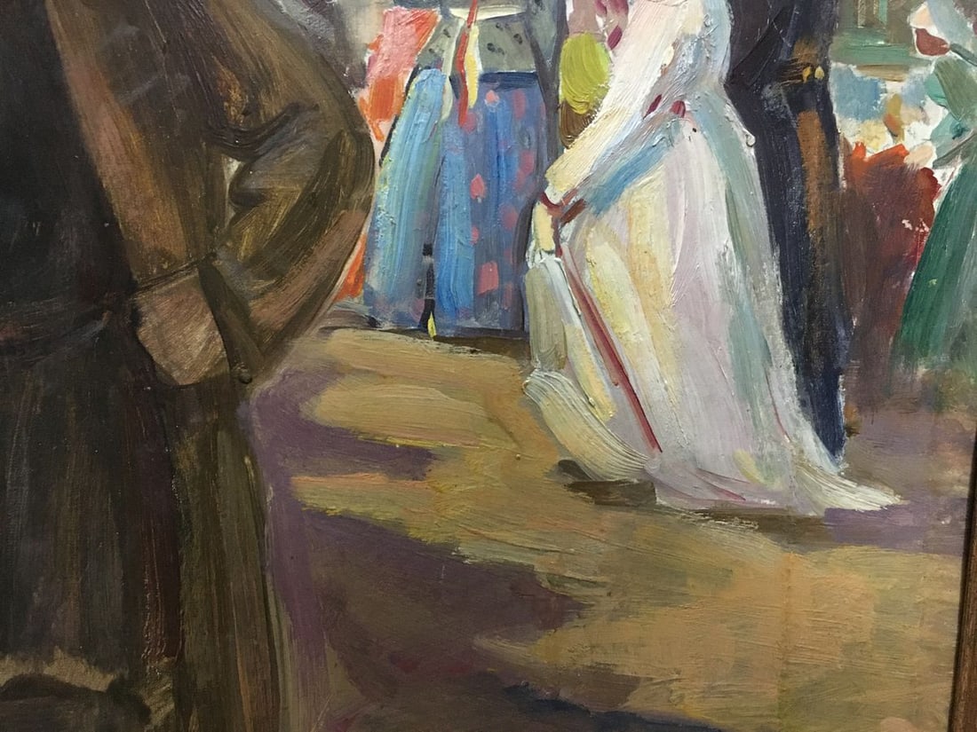 Oil painting Portrait of men at the market Gantman Moses Faybovich - 5