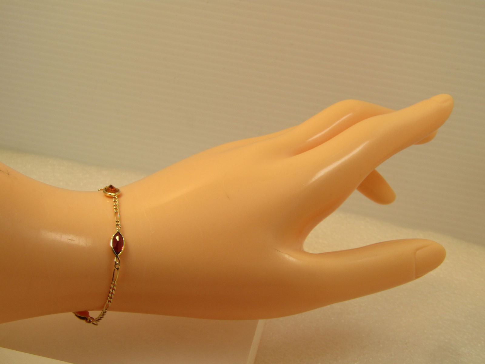 Vintage 14kt Mixed Gemstone Bracelet, 7.25m, 1980's - 7