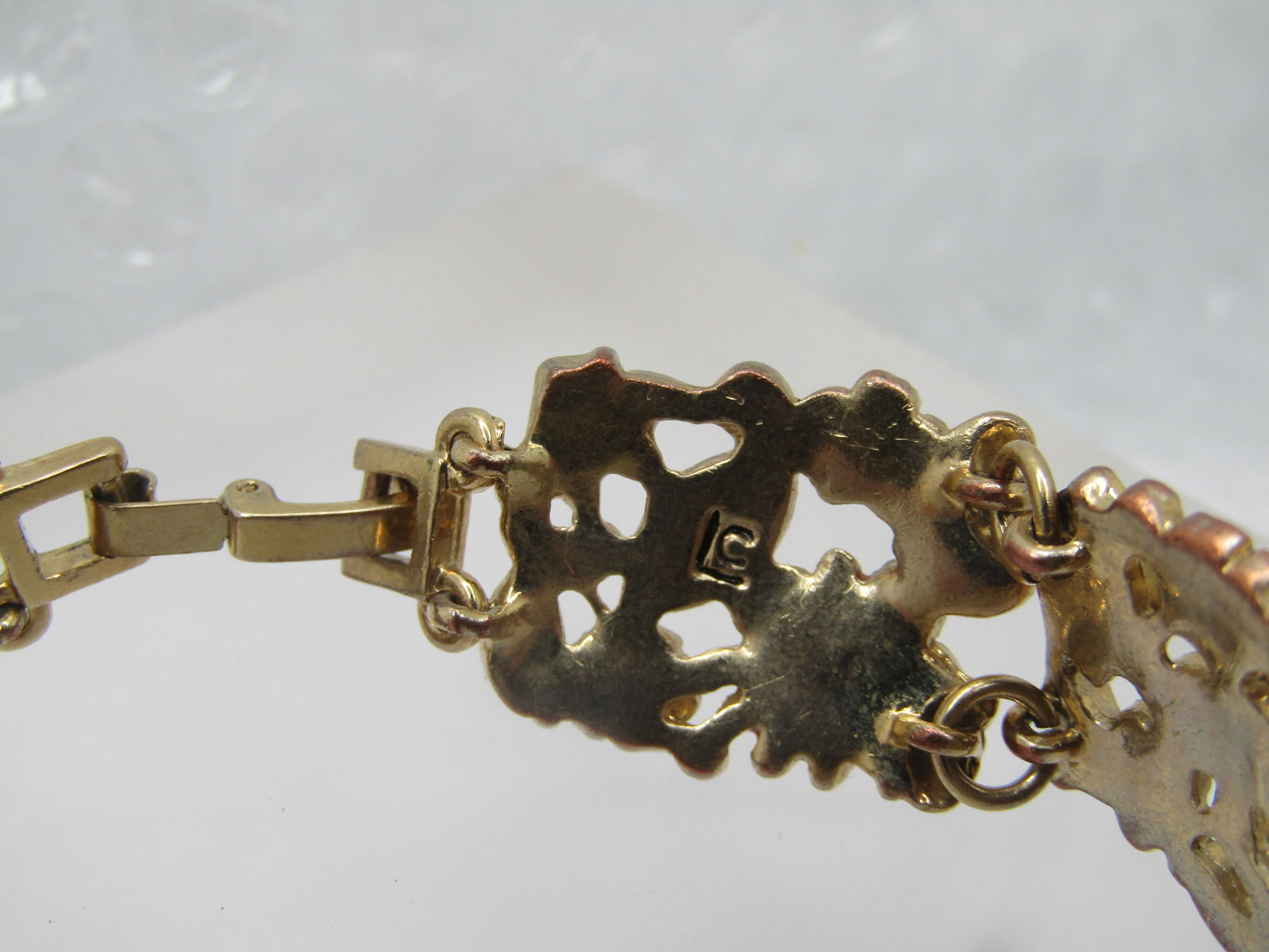 Vintage Enameled Floral Bracelet, 7.25", 1990's. Liz Claiborne - 3