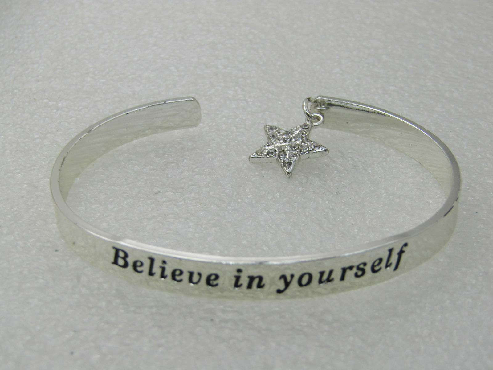 Avon My Truth Charm Cuff Bracelet, 6.75" Believe in yourself with Rhinestone Star - 4