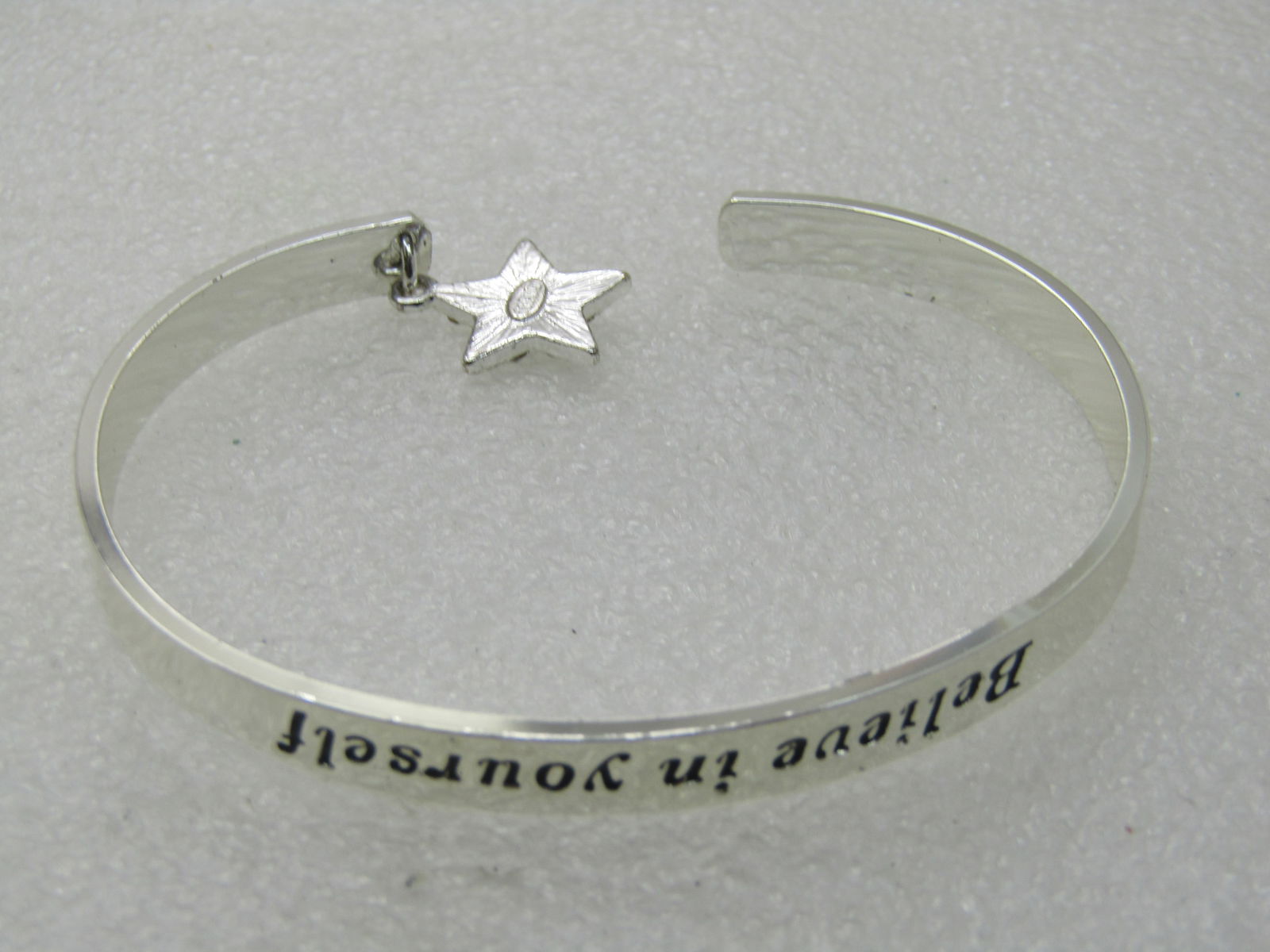 Avon My Truth Charm Cuff Bracelet, 6.75" Believe in yourself with Rhinestone Star - 5