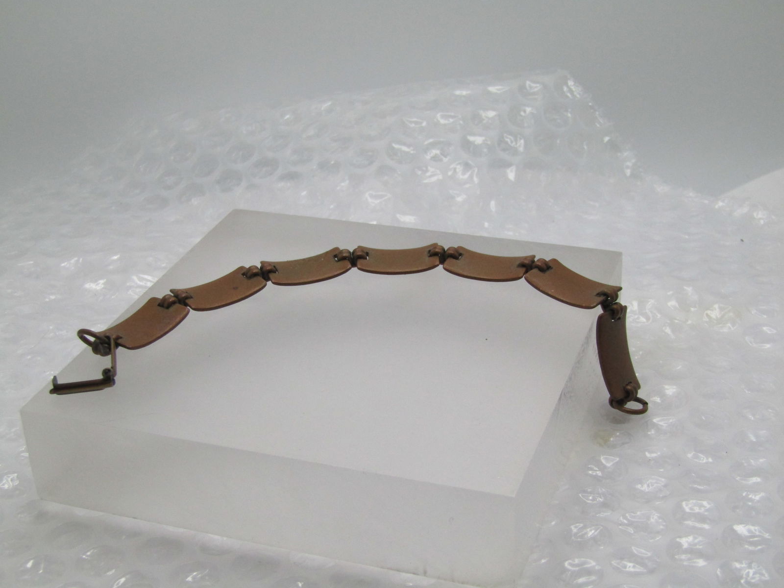 Vintage Copper Southwestern Link Bracelet, 7", Unisex, 1960's-1970's - 5