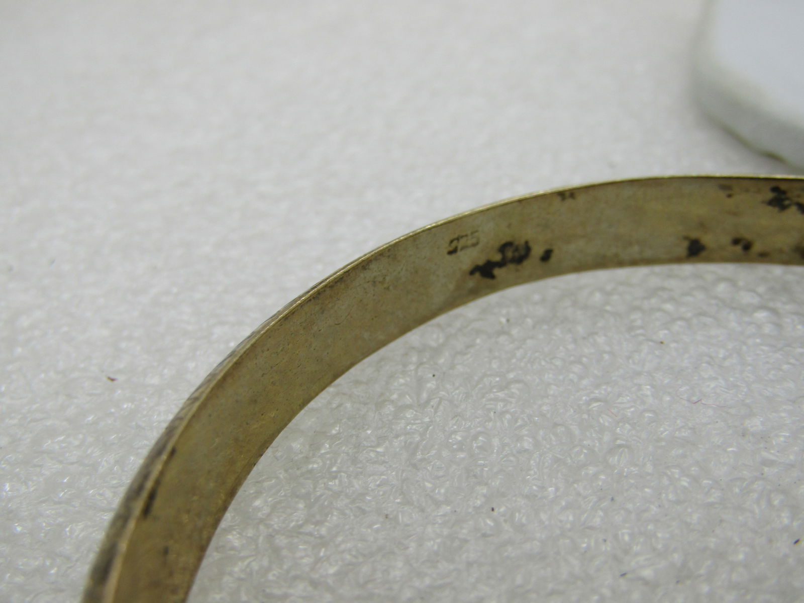 Vintage Sterling Silver Engraved Bangle Bracelet, 7.25", 6.5mm - 7