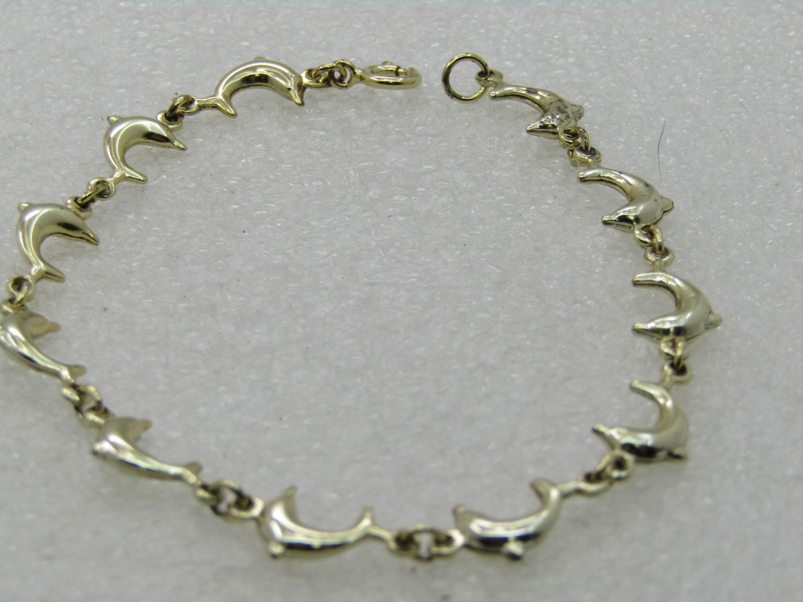 Gold Tone Dolphin Bracelet 7" - 3