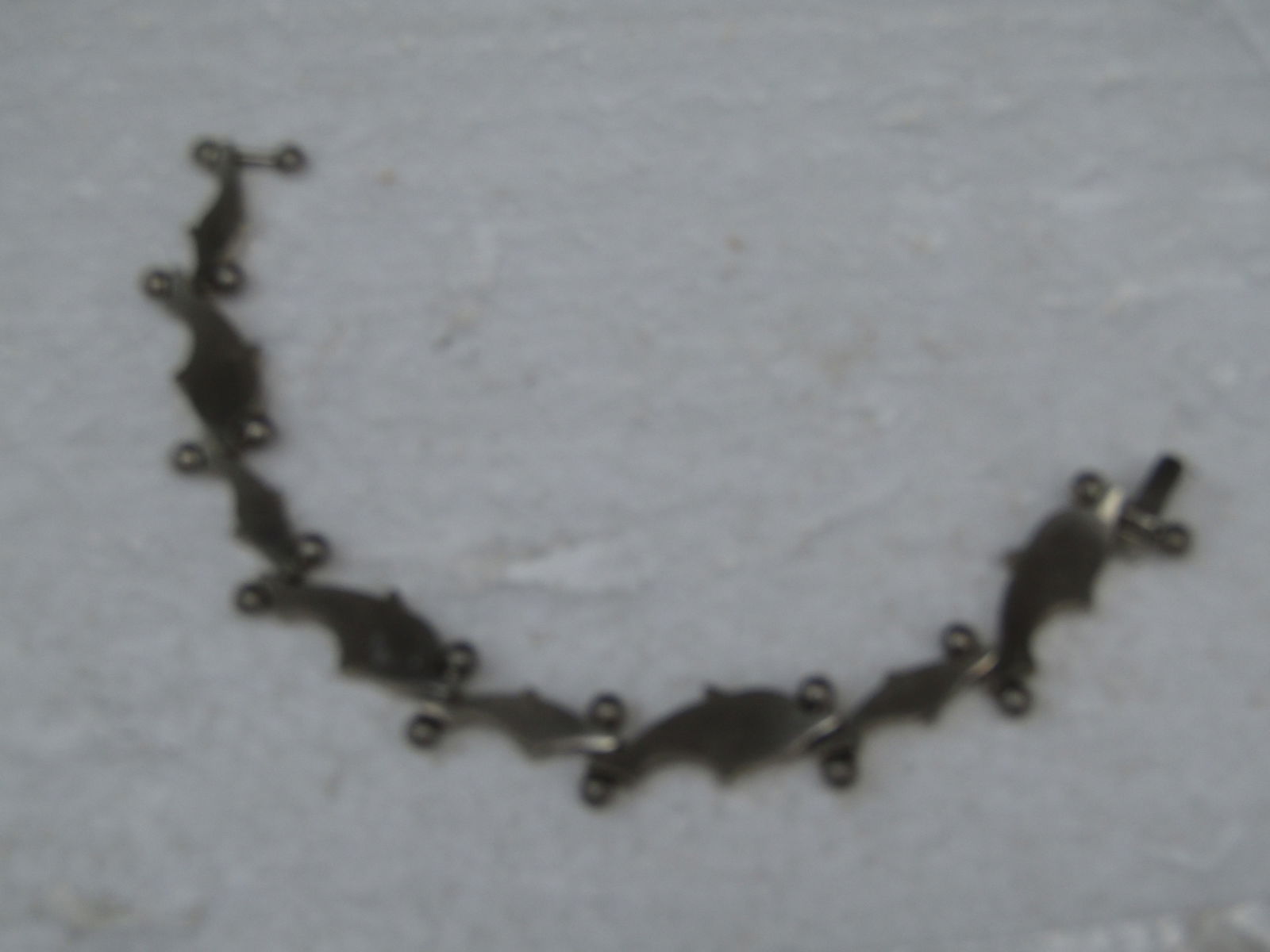 Vintage Arched Dolphin Link Bracelet, 7.25", Stainless Steel 11mm wide - 6