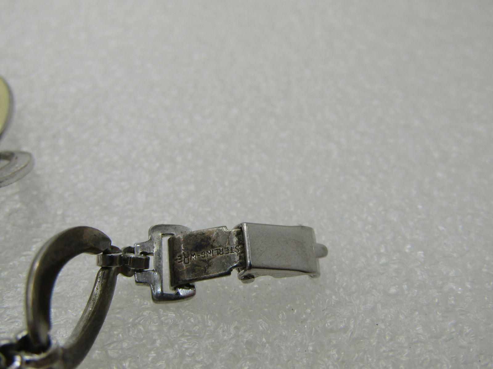 Vintage Sterling Silver Oval Link Bracelet, signed WRE, 7.25", 11mm, 1960's-1970's W. E. Richards - 4