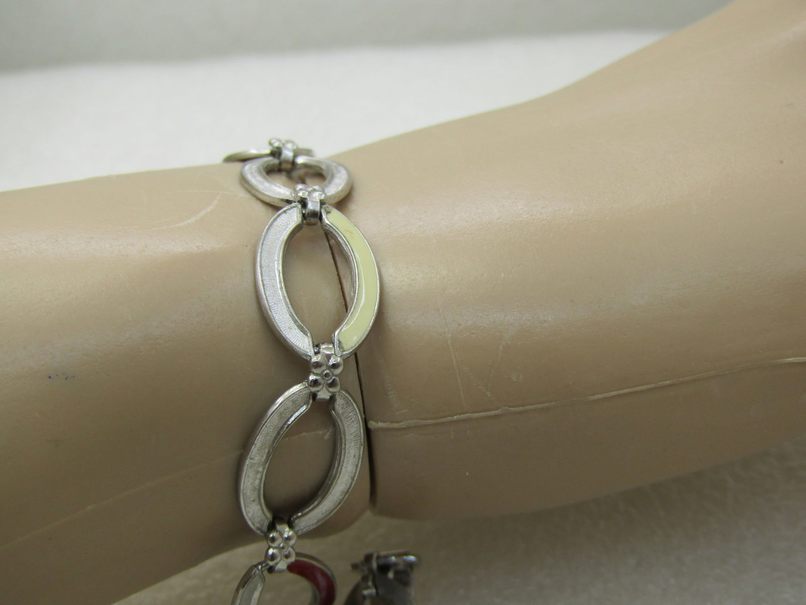 Vintage Sterling Silver Oval Link Bracelet, signed WRE, 7.25", 11mm, 1960's-1970's W. E. Richards - 8