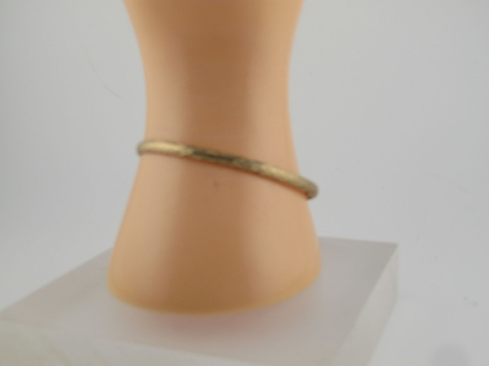 Vintage 10kt Locking Bangle Bracelet, 6.75", Signed, 1960's-1970's - 7