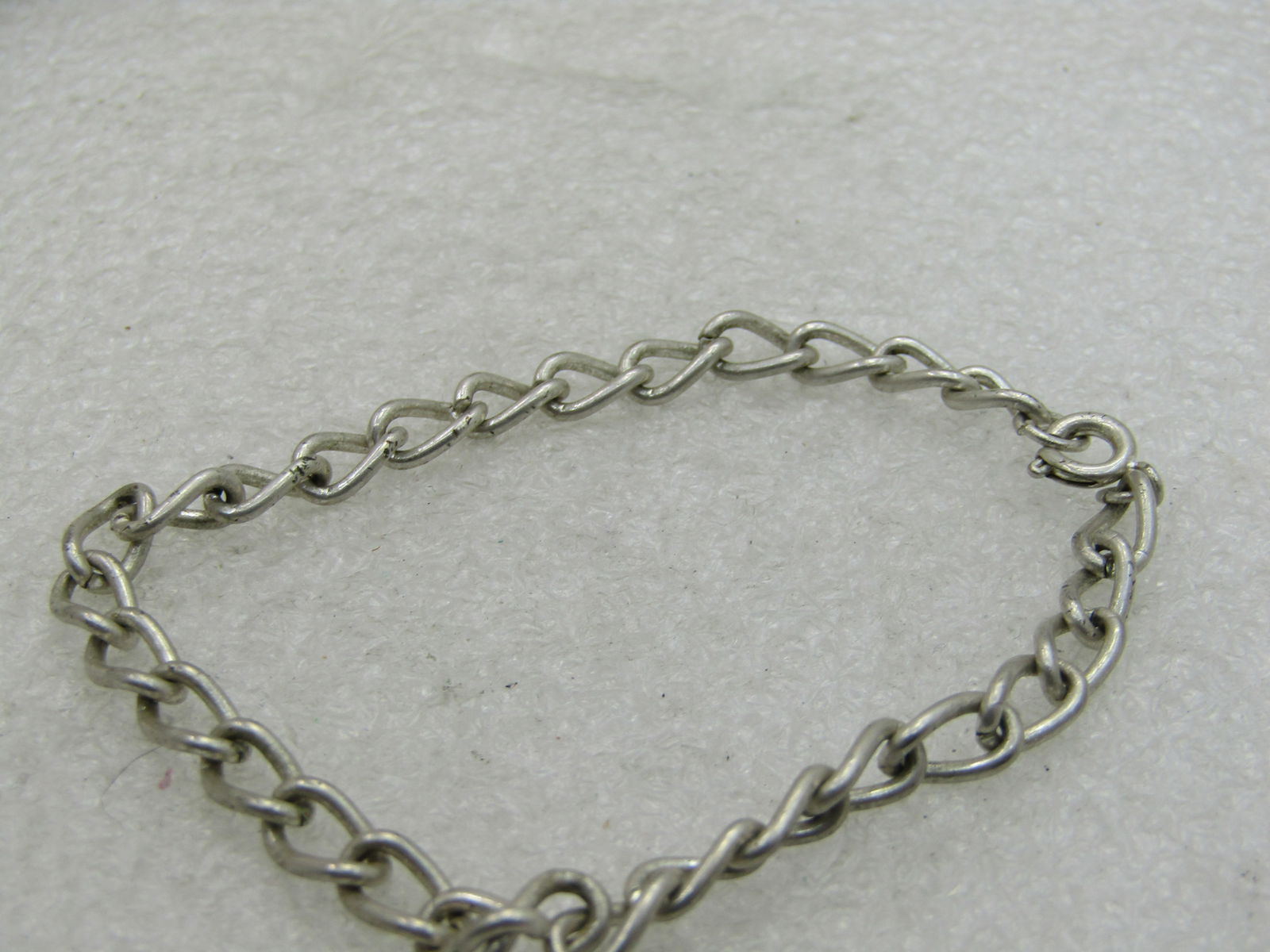 Vintage Silver Tone Curb Link Bracelet, 7.25" - 2
