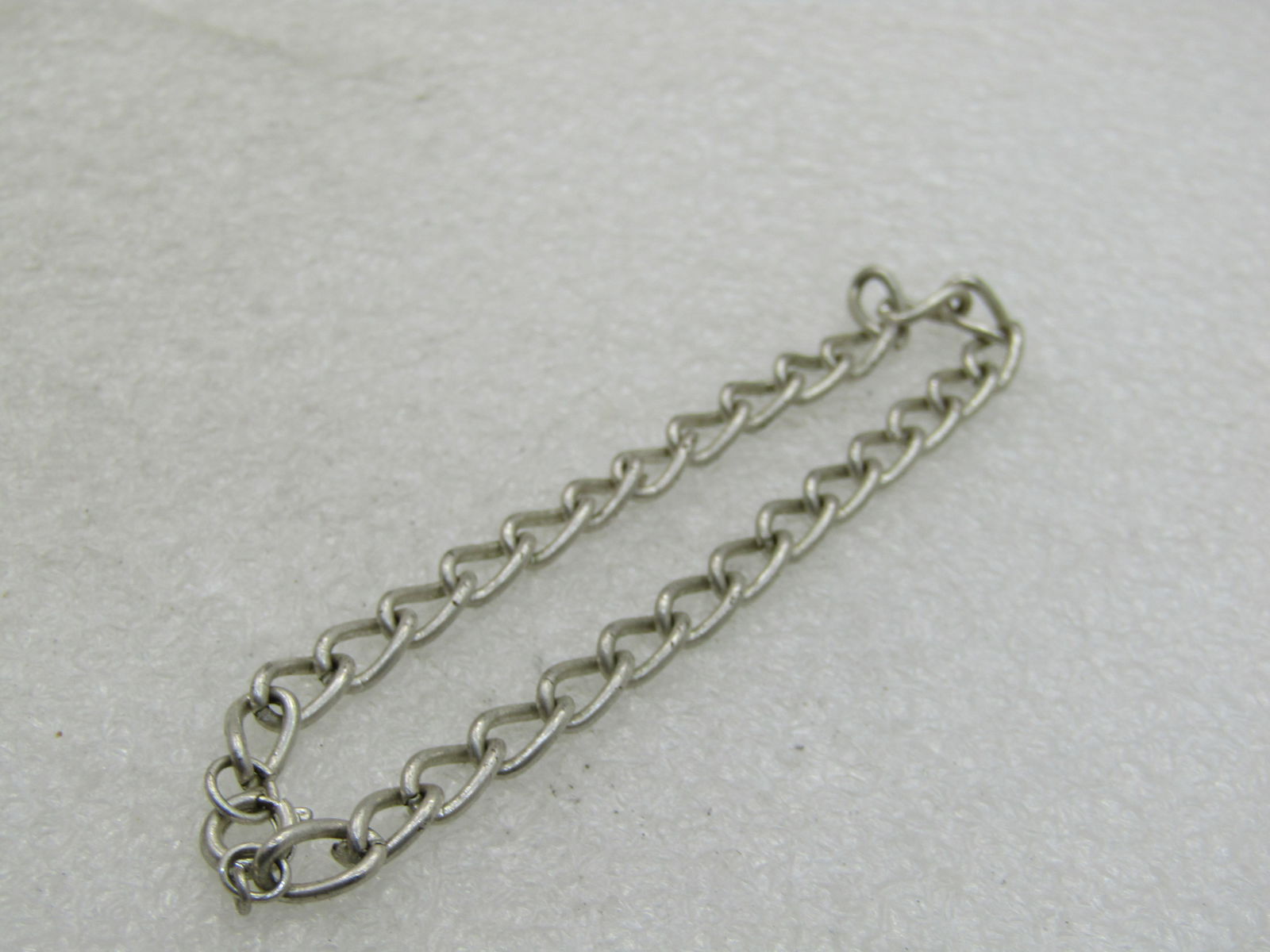 Vintage Silver Tone Curb Link Bracelet, 7.25" - 3