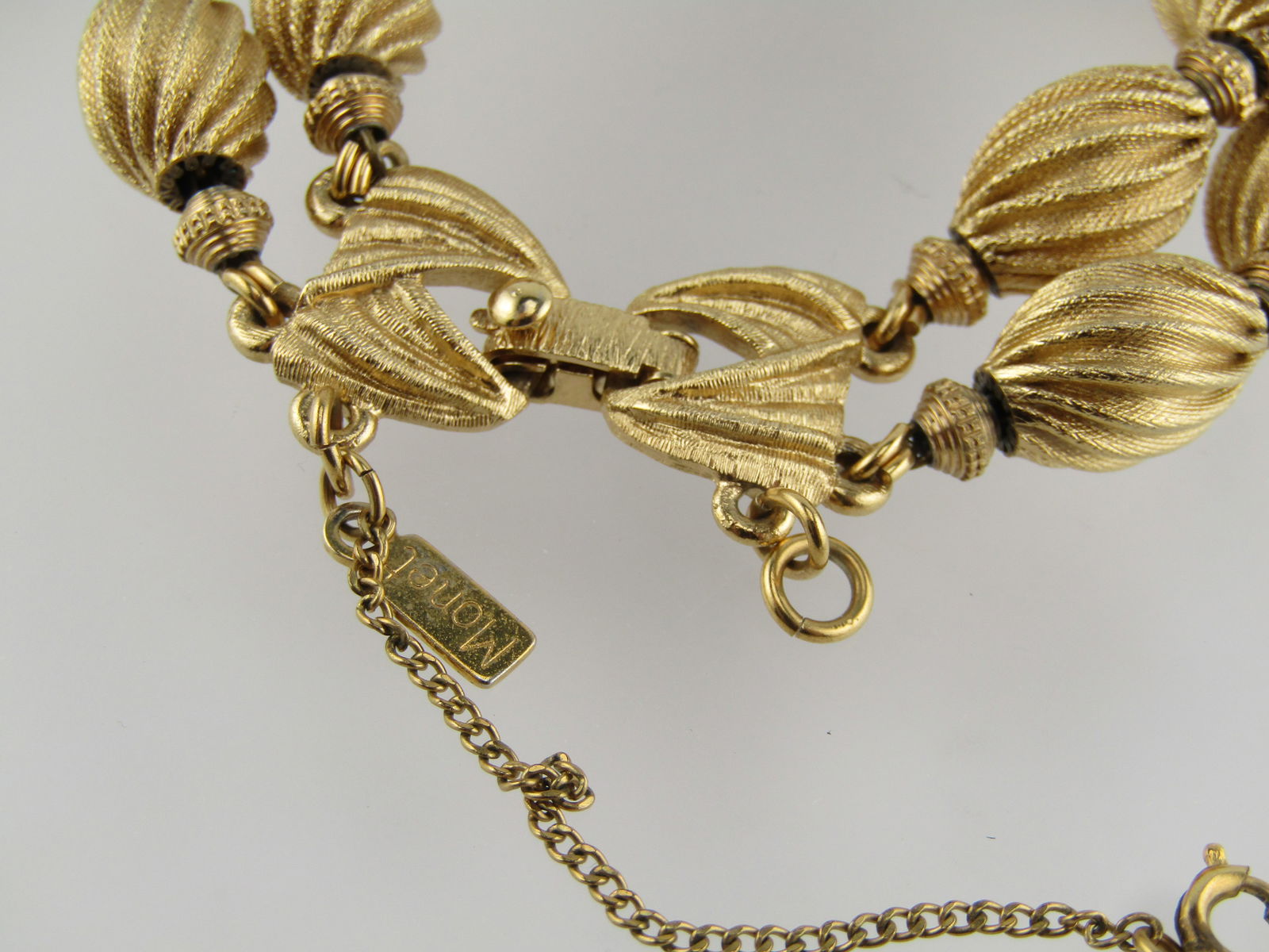 Vintage Spiral Beaded Bracelet, Monet, Double Strand, 7.5", 1960's-1970's - 5