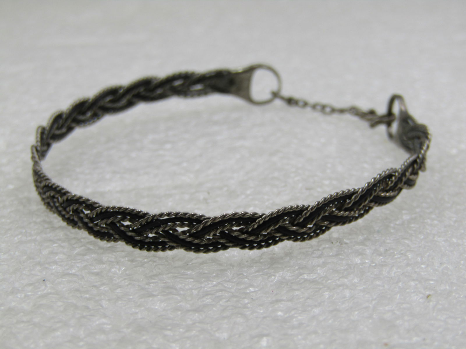 Vintage Silver Plated Braided Cuff Bracelet, with Hook Clasp. (1 of 8)