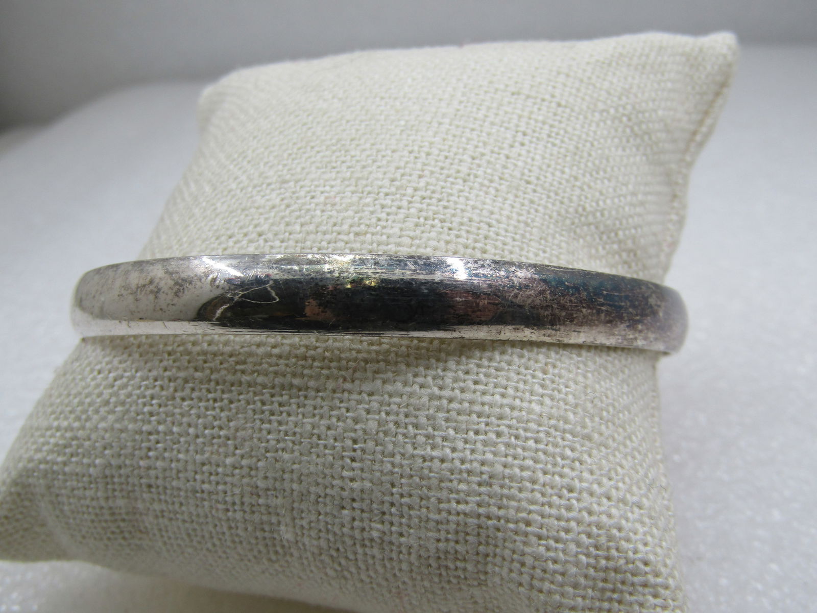 Vintage Silver Bangle Bracelet, 8.25", 6.5mm - 3