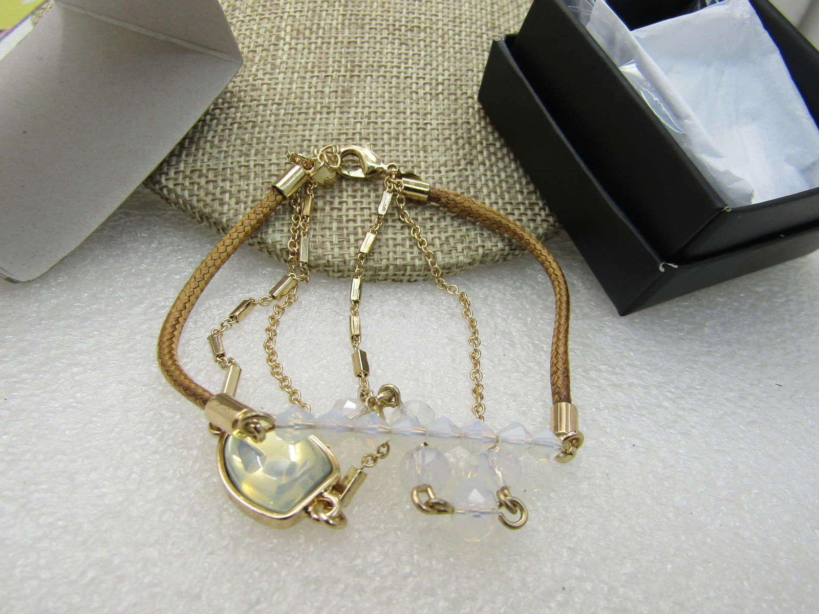 Avon Multi-Strand Opalesque Layered Bracelet. 7-8", In Original Box, Unworn - 2