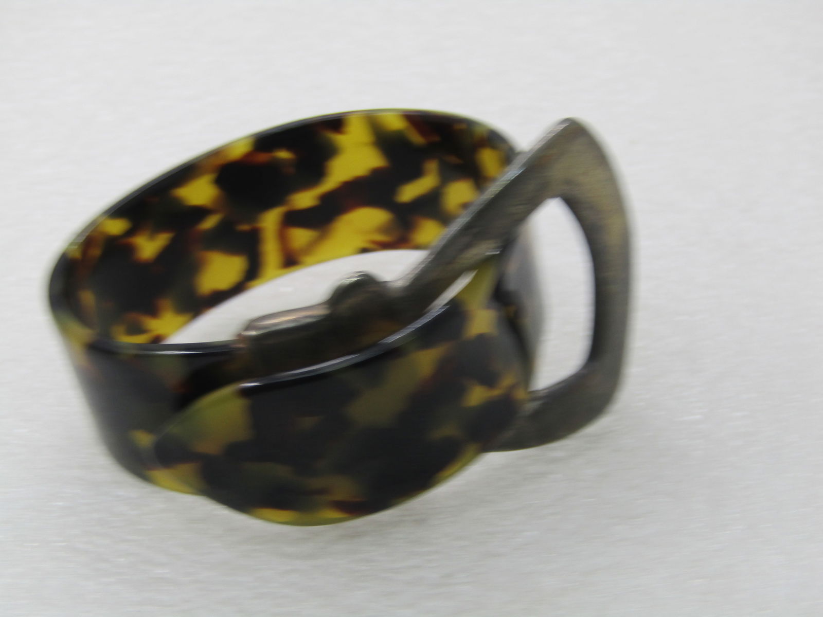 Vintage Faux Tortoiseshell Belt Bracelet, 7" - 10