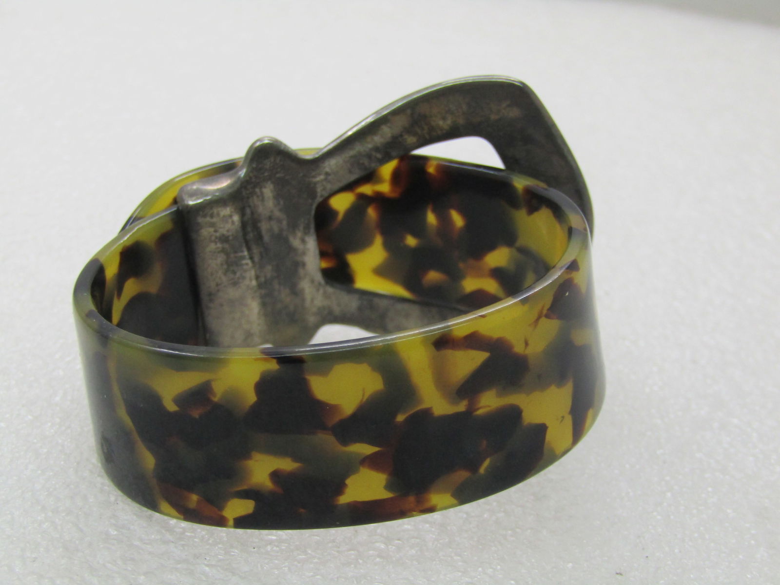 Vintage Faux Tortoiseshell Belt Bracelet, 7" - 5