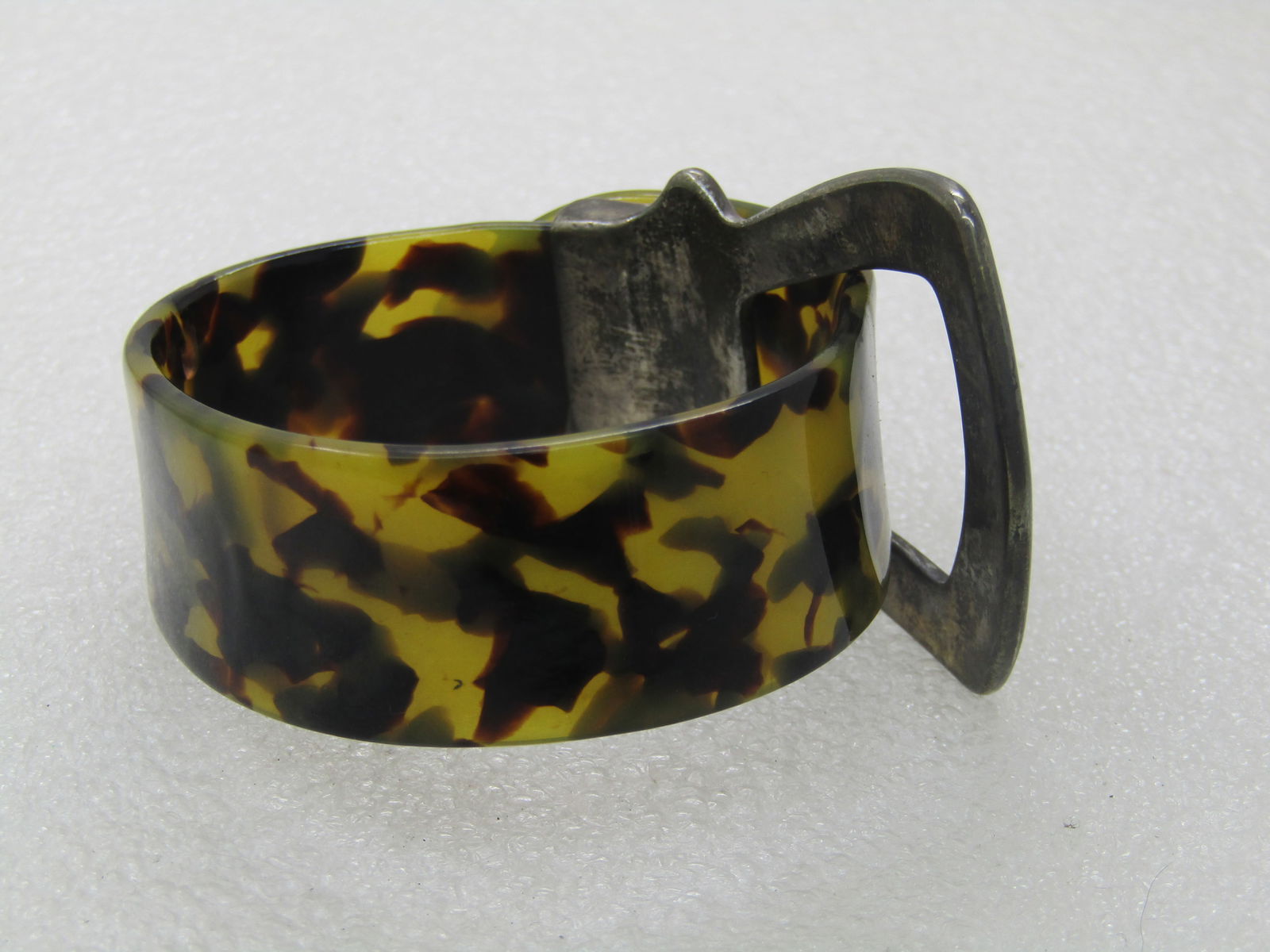 Vintage Faux Tortoiseshell Belt Bracelet, 7" - 6
