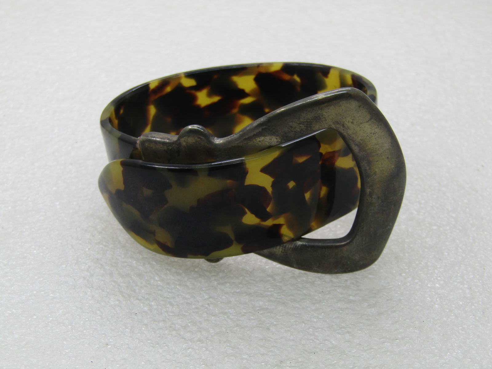 Vintage Faux Tortoiseshell Belt Bracelet, 7" - 9