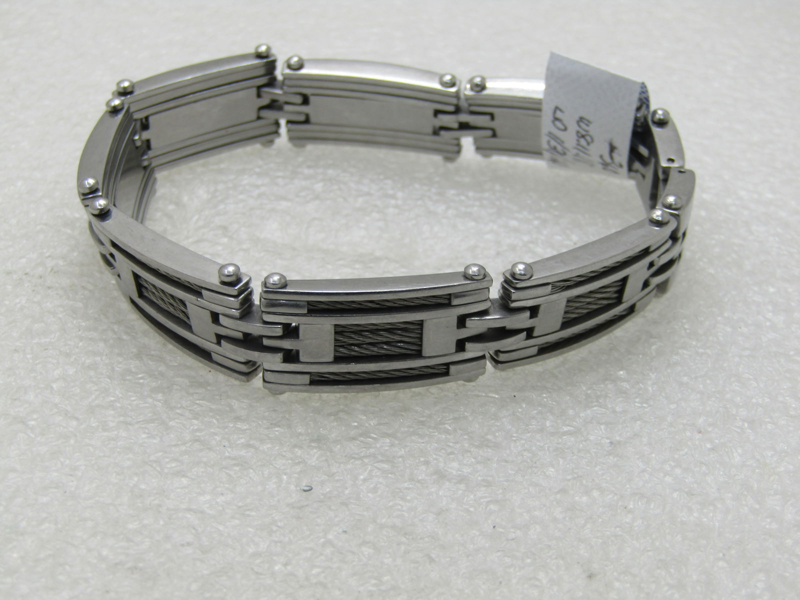 Men's Stainless Steel Cable Linked Bracelet, 8.5" - 2
