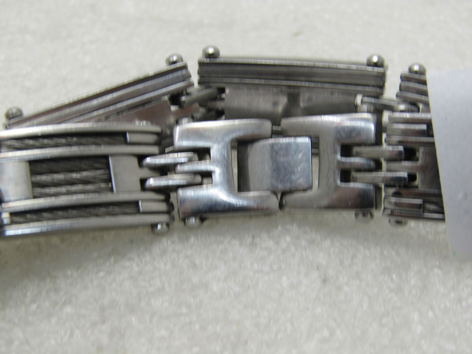 Men's Stainless Steel Cable Linked Bracelet, 8.5" - 4