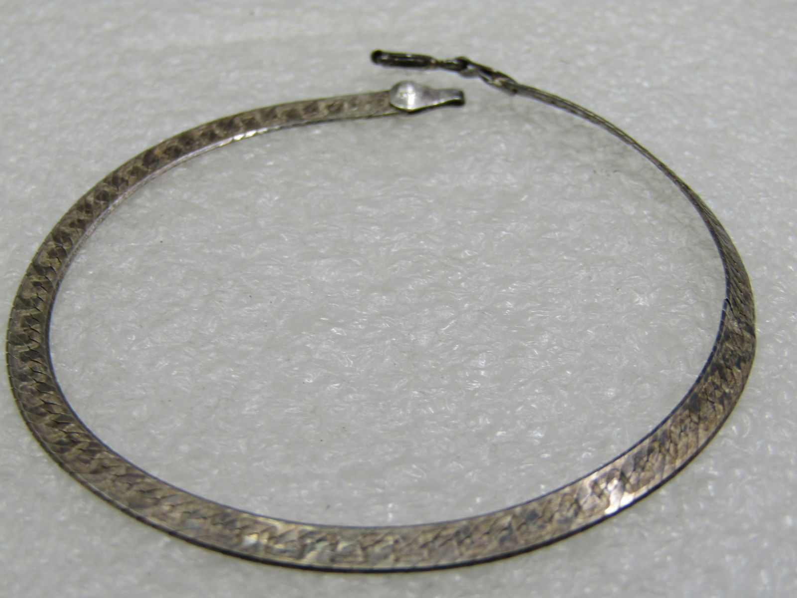 Vintage Sterling Greek Key Etched Bracelet 7", Italy - 2