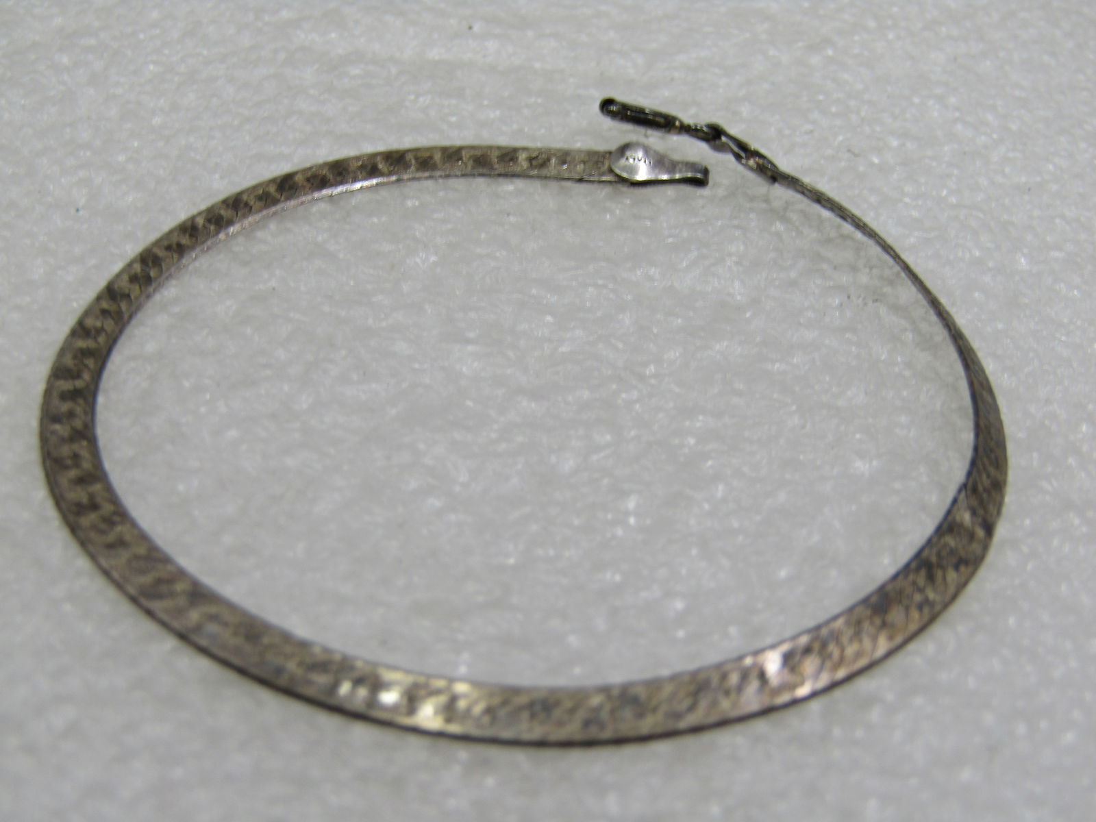 Vintage Sterling Greek Key Etched Bracelet 7", Italy - 3