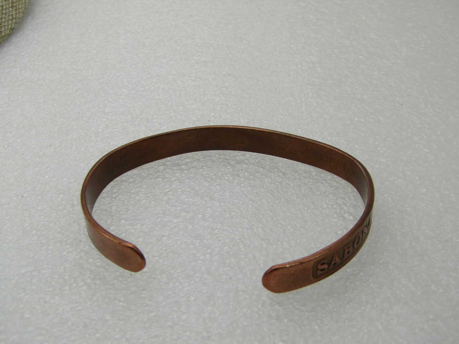 Vintage Sabona Copper Cuff Bracelet, Magnetic, 7", 7.5mm wide NL - 3