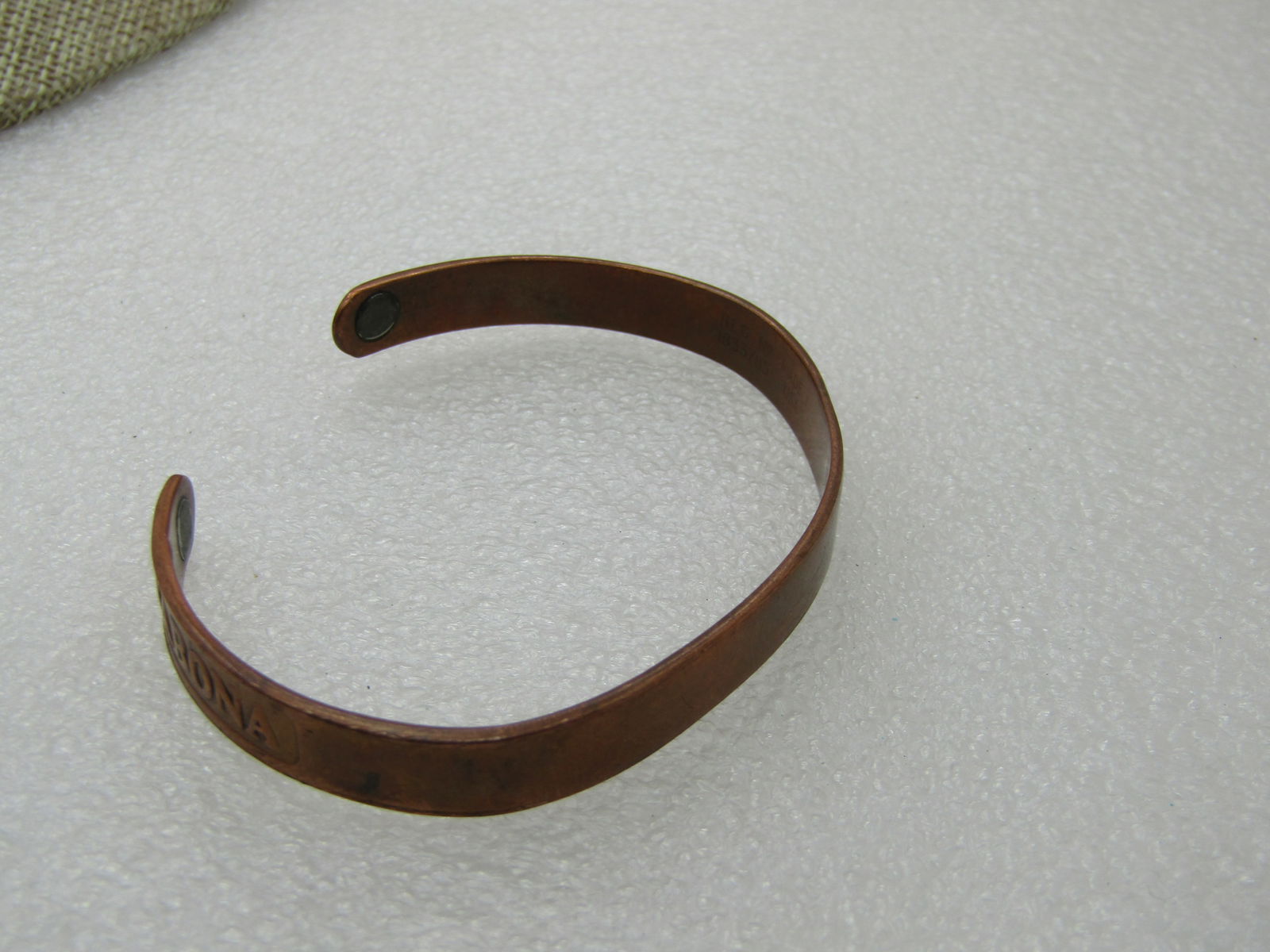 Vintage Sabona Copper Cuff Bracelet, Magnetic, 7", 7.5mm wide NL - 4