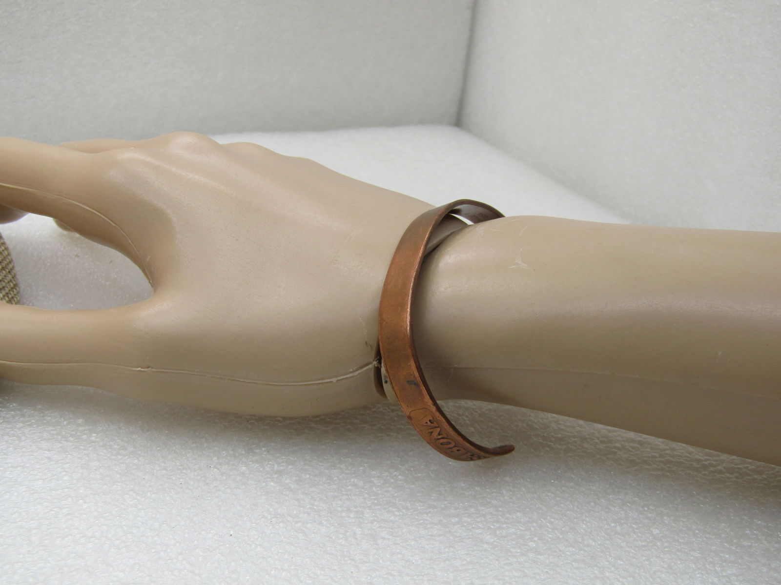 Vintage Sabona Copper Cuff Bracelet, Magnetic, 7", 7.5mm wide NL - 5