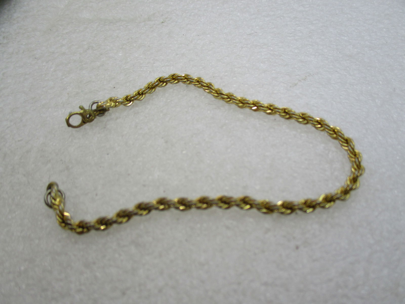 Vintage Monet 3mm Twisted Rope Chain Bracelet, 7.25", 1960's-1970's - 4