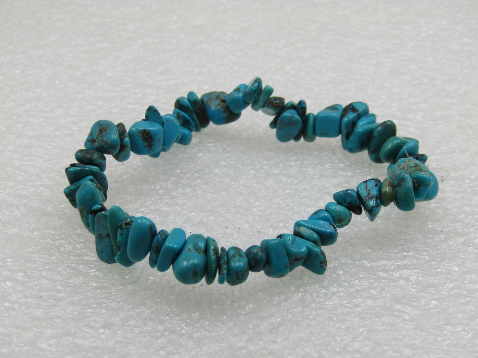 Turquoise Nugget Stretch Bracelet - 4