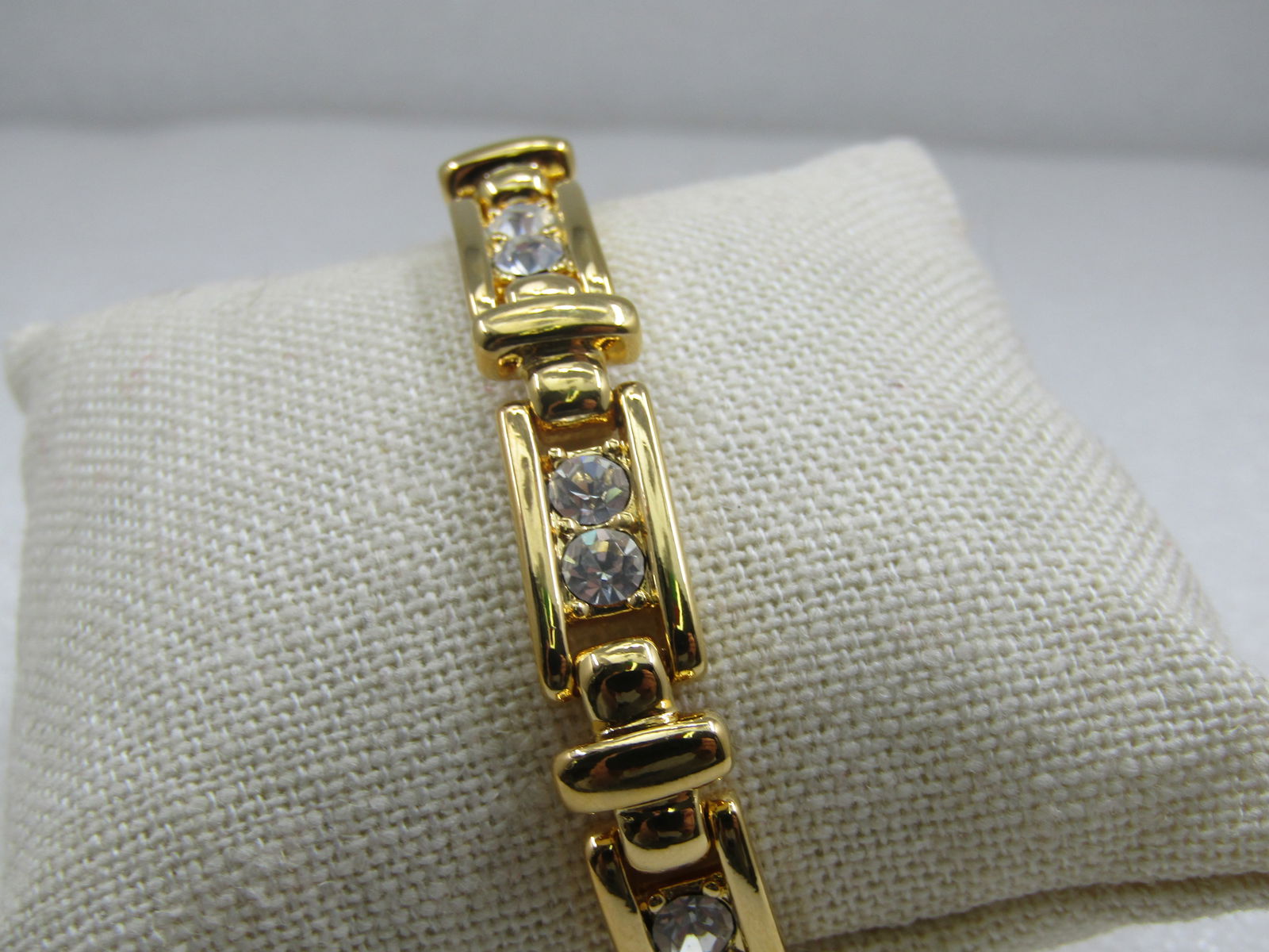 Vintage Joan Rivers Rhinestone Bracelet, 7.75" - 3