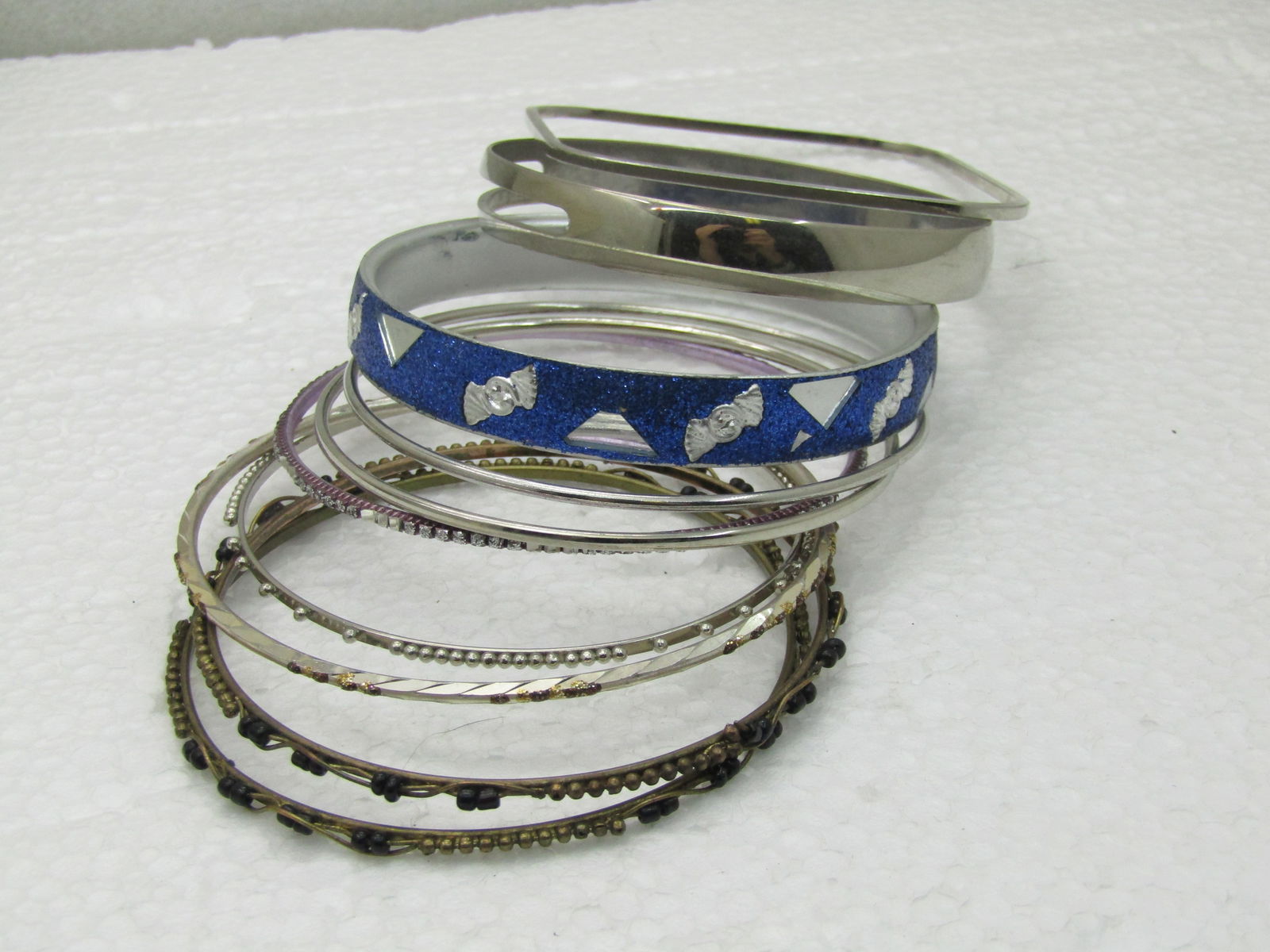 Vintage 10 Bangle Bracelet Lot, 7.5" to 8" (1 of 5)